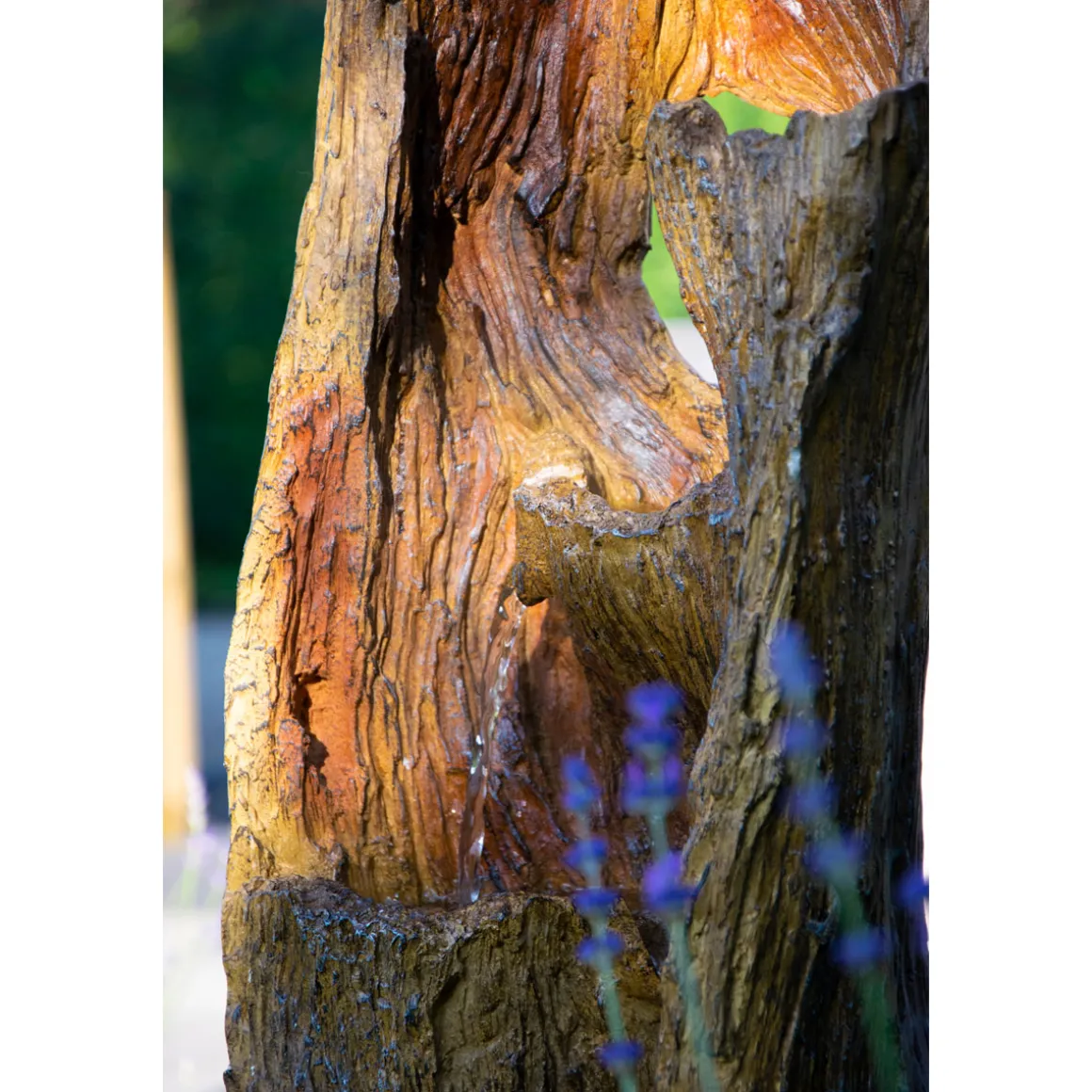 dobar XL Design-Gartenbrunnen 30 x 124,5 x 34 cm braun