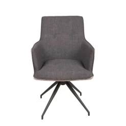 Drehstuhl ZEVIO, dunkelgrau, 2er Set