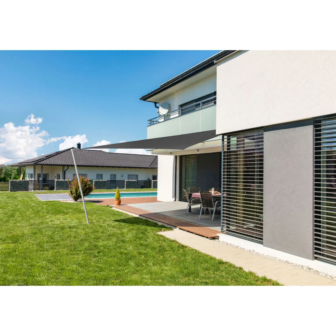 Dreieck-Segel Cannes 4 x 4 x 4 m anthrazit