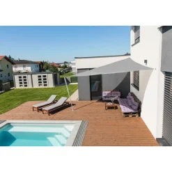 Dreieck-Segel Capri 5 x 5 x 5 m grau