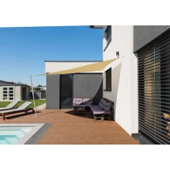 Dreieck-Segel Capri 4 x 4 x 4 m champagner