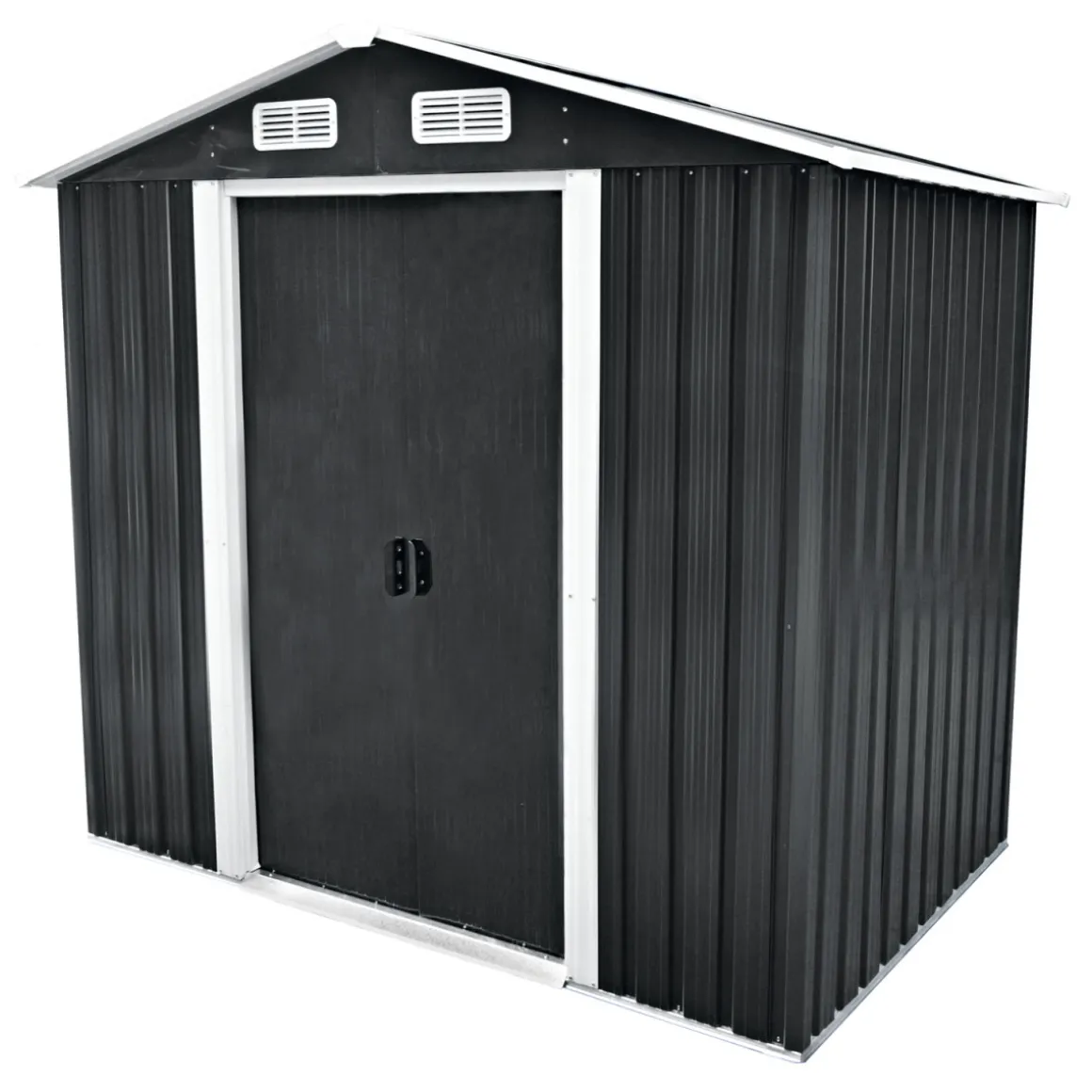 Durabil Gerätehaus Moritz carbon und weiß 204 x 186 x 132 cm