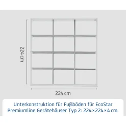EcoStar Aluminium-Unterkonstruktion für Fußböden GH2 Typ2