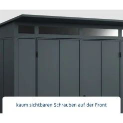 EcoStar Gerätehaus Elegant-PTyp 2RAL7016 2 flg