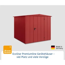 EcoStar Gerätehaus Elegant-STyp 2RAL3004 1 flg