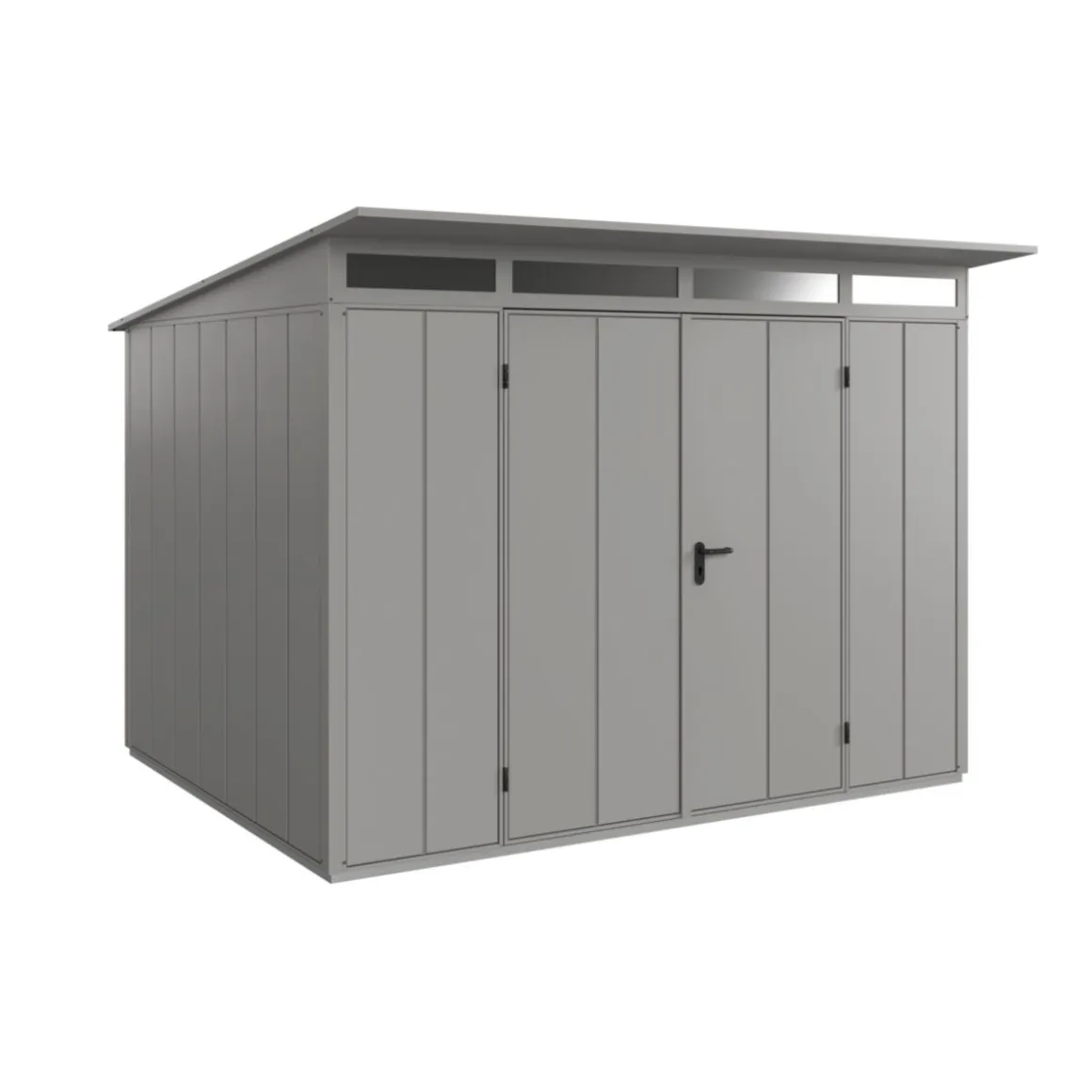 EcoStar Gerätehaus Elegant-PTyp 3RAL9007 2 flg