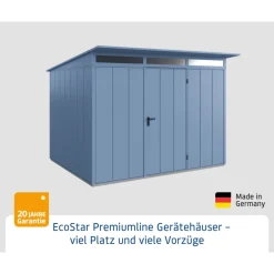 EcoStar Gerätehaus Elegant-PTyp 3RAL5014 1 flg