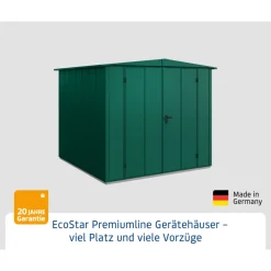 EcoStar Gerätehaus Elegant-STyp 2RAL6005 2 flg