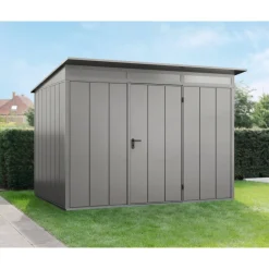 EcoStar Gerätehaus Elegant-PTyp 3RAL9007 1 flg