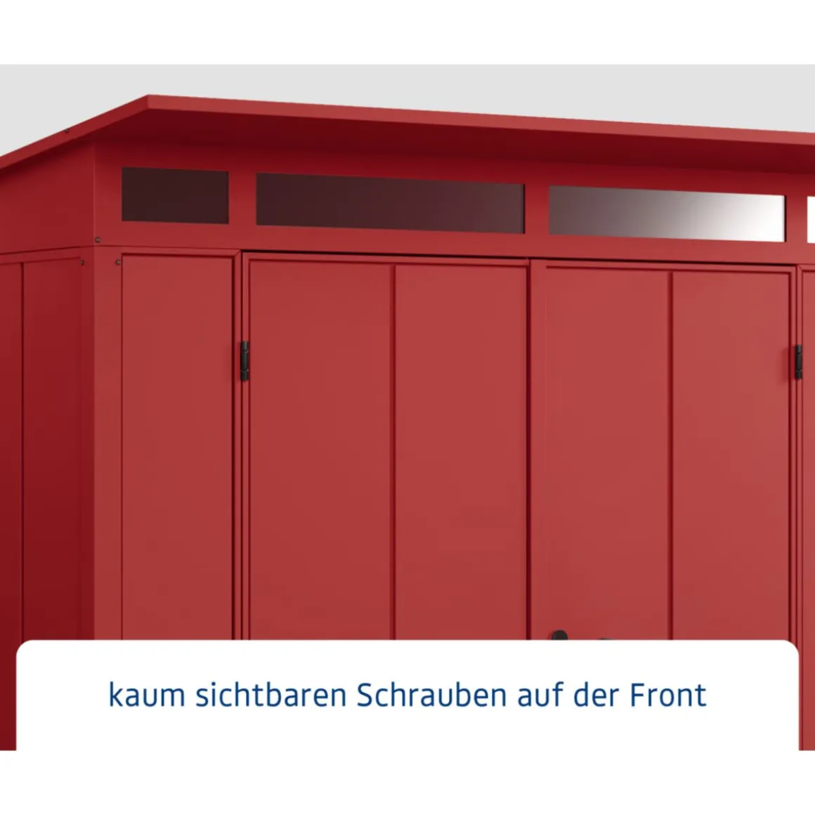 EcoStar Gerätehaus Elegant-PTyp 2RAL3004 2 flg