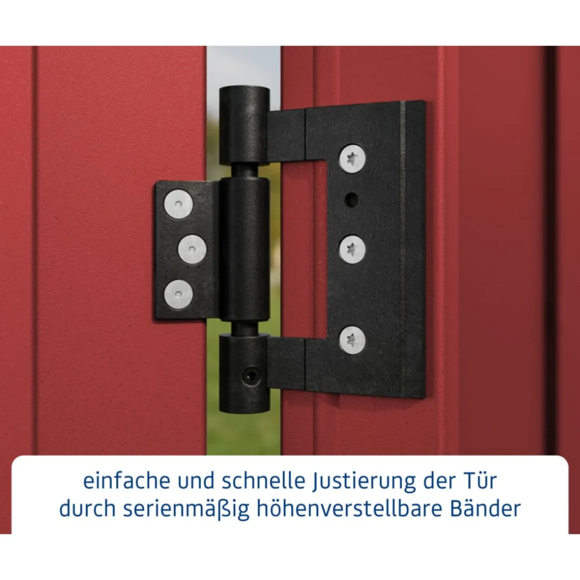 EcoStar Gerätehaus Elegant-PTyp 2RAL3004 2 flg