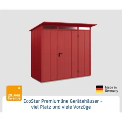 EcoStar Gerätehaus Elegant-PTyp 1RAL3004 1 flg