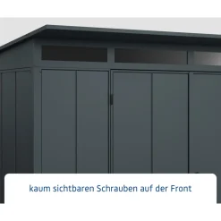 EcoStar Gerätehaus Elegant-PTyp 3RAL7016 2 flg