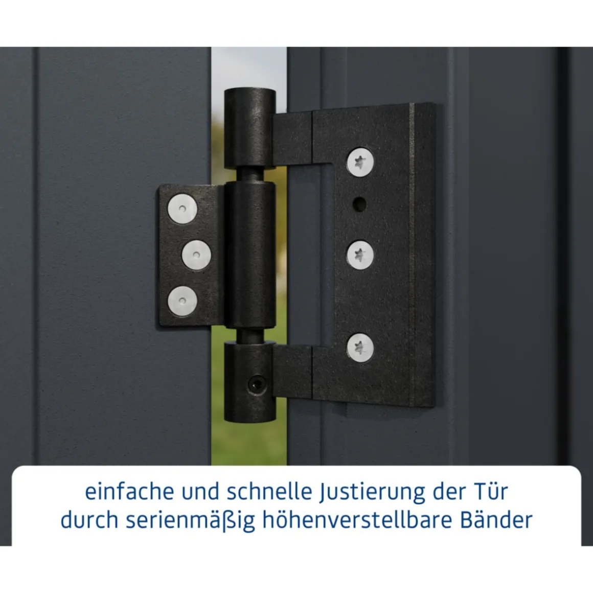 EcoStar Gerätehaus Elegant-PTyp 3RAL7016 2 flg