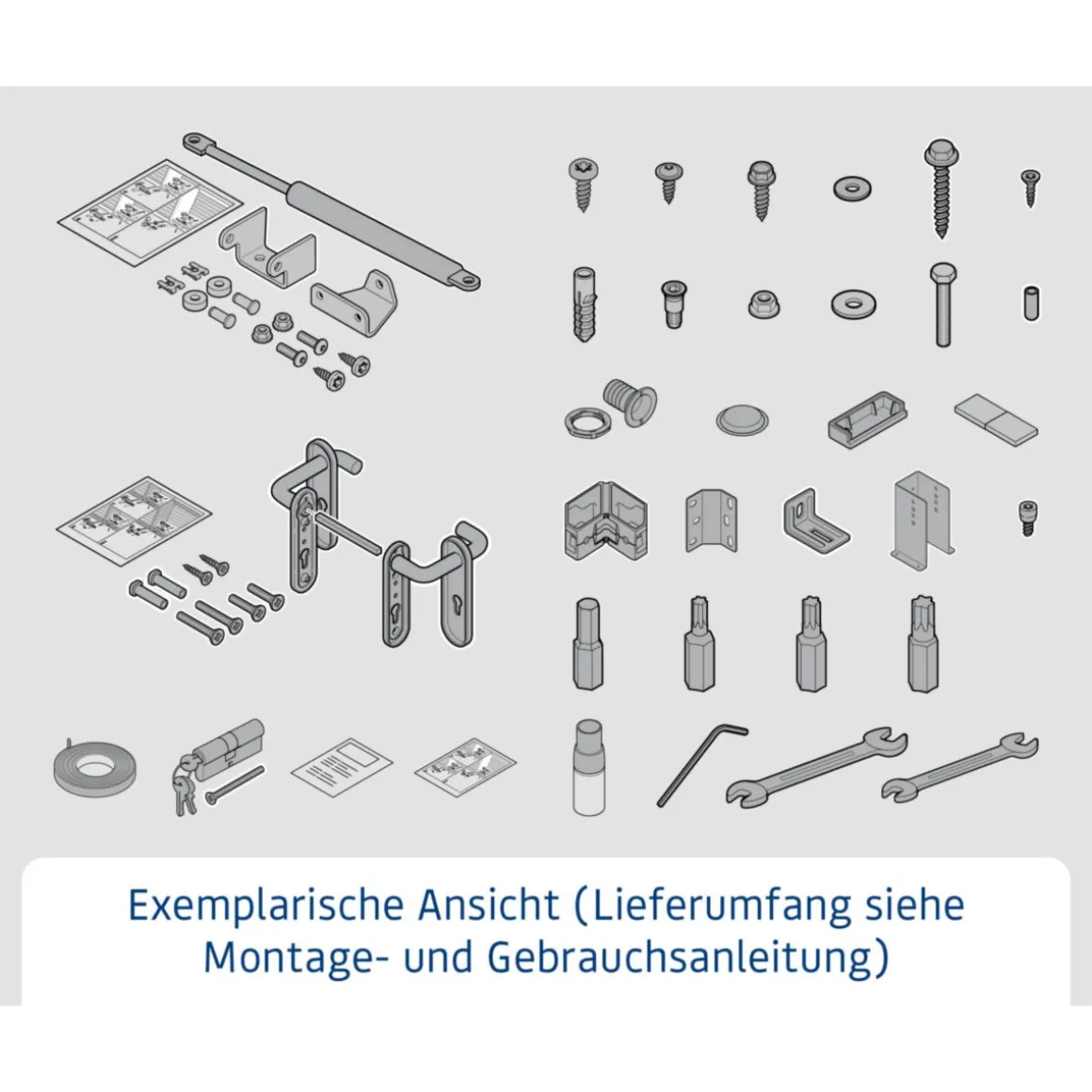 EcoStar Gerätehaus Elegant-PTyp 3RAL7016 2 flg