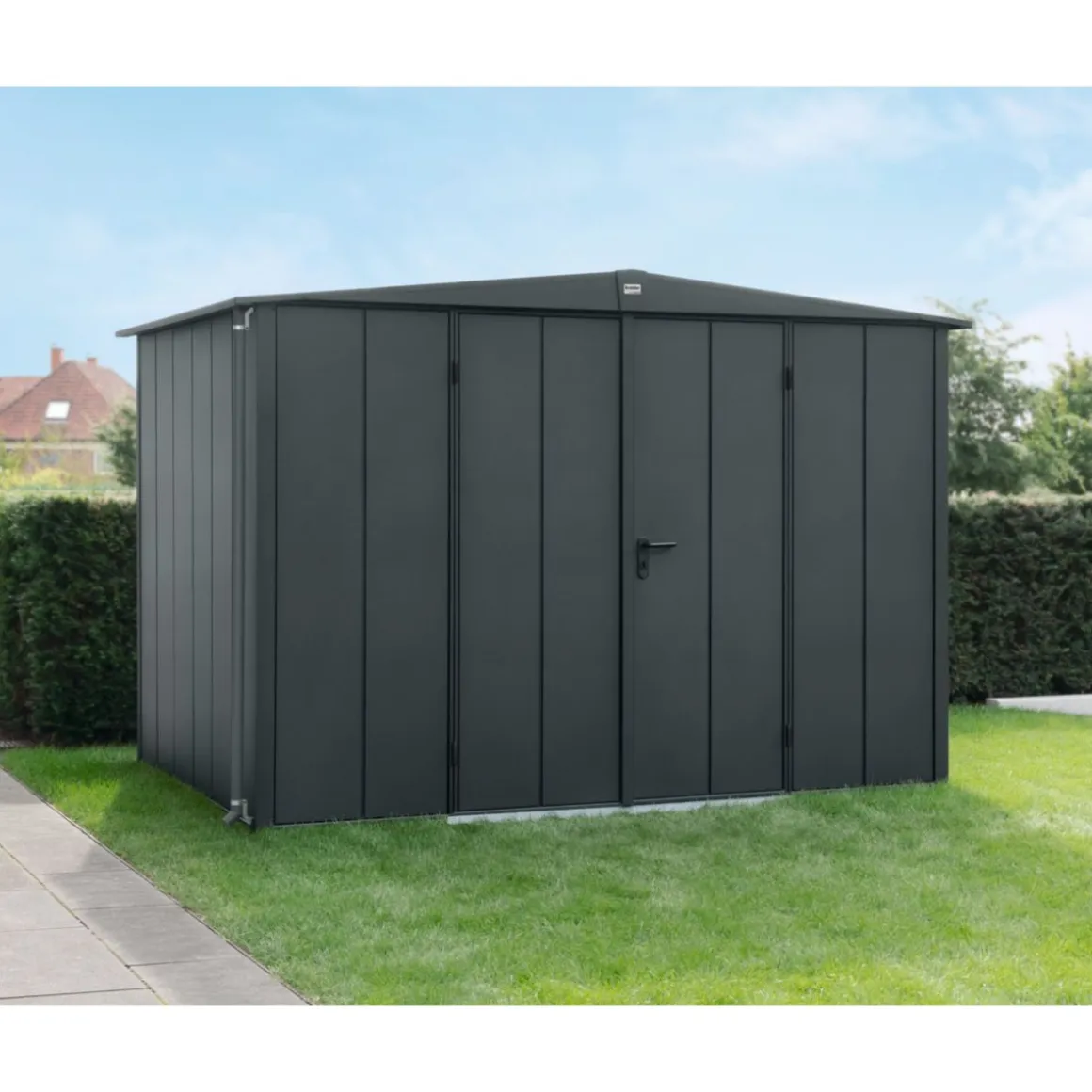 EcoStar Gerätehaus Elegant-STyp 3RAL7016 2 flg