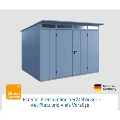 EcoStar Gerätehaus Elegant-PTyp 3RAL5014 2 flg