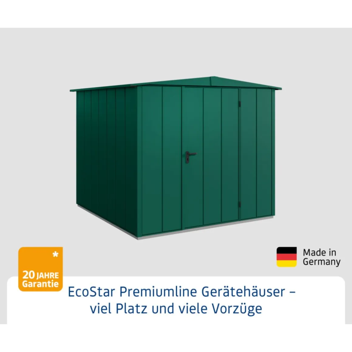 EcoStar Gerätehaus Elegant-STyp 2RAL6005 1 flg