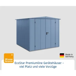 EcoStar Gerätehaus Elegant-STyp 2RAL5014 2 flg