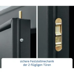 EcoStar Gerätehaus Elegant-STyp 2RAL9007 2 flg