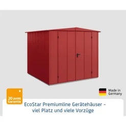 EcoStar Gerätehaus Elegant-STyp 2RAL3004 2 flg