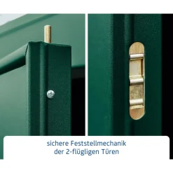 EcoStar Gerätehaus Elegant-PTyp 3RAL6005 2 flg