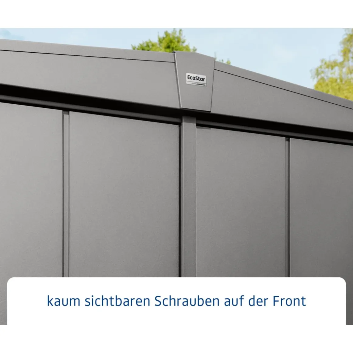 EcoStar Gerätehaus Elegant-STyp 2RAL9007 1 flg