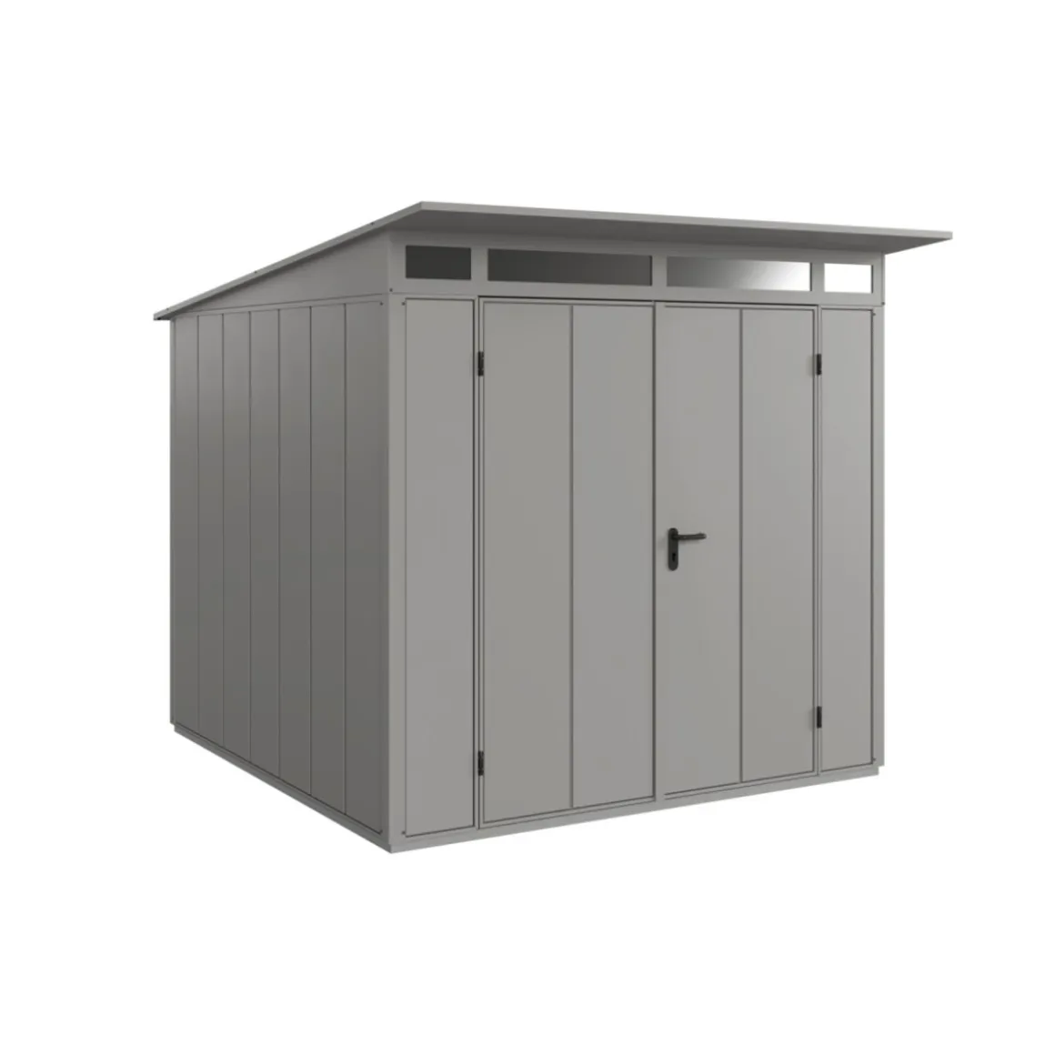 EcoStar Gerätehaus Elegant-PTyp 2RAL9007 2 flg