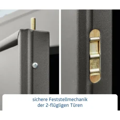 EcoStar Gerätehaus Elegant-PTyp 2RAL9007 2 flg