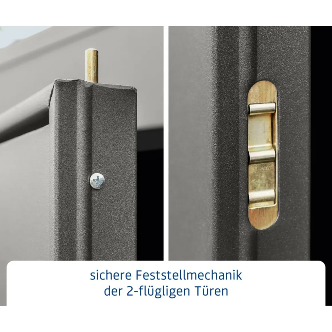 EcoStar Gerätehaus Elegant-PTyp 2RAL9007 2 flg