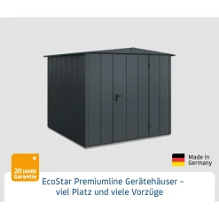 EcoStar Gerätehaus Elegant-STyp 2RAL7016 1 flg