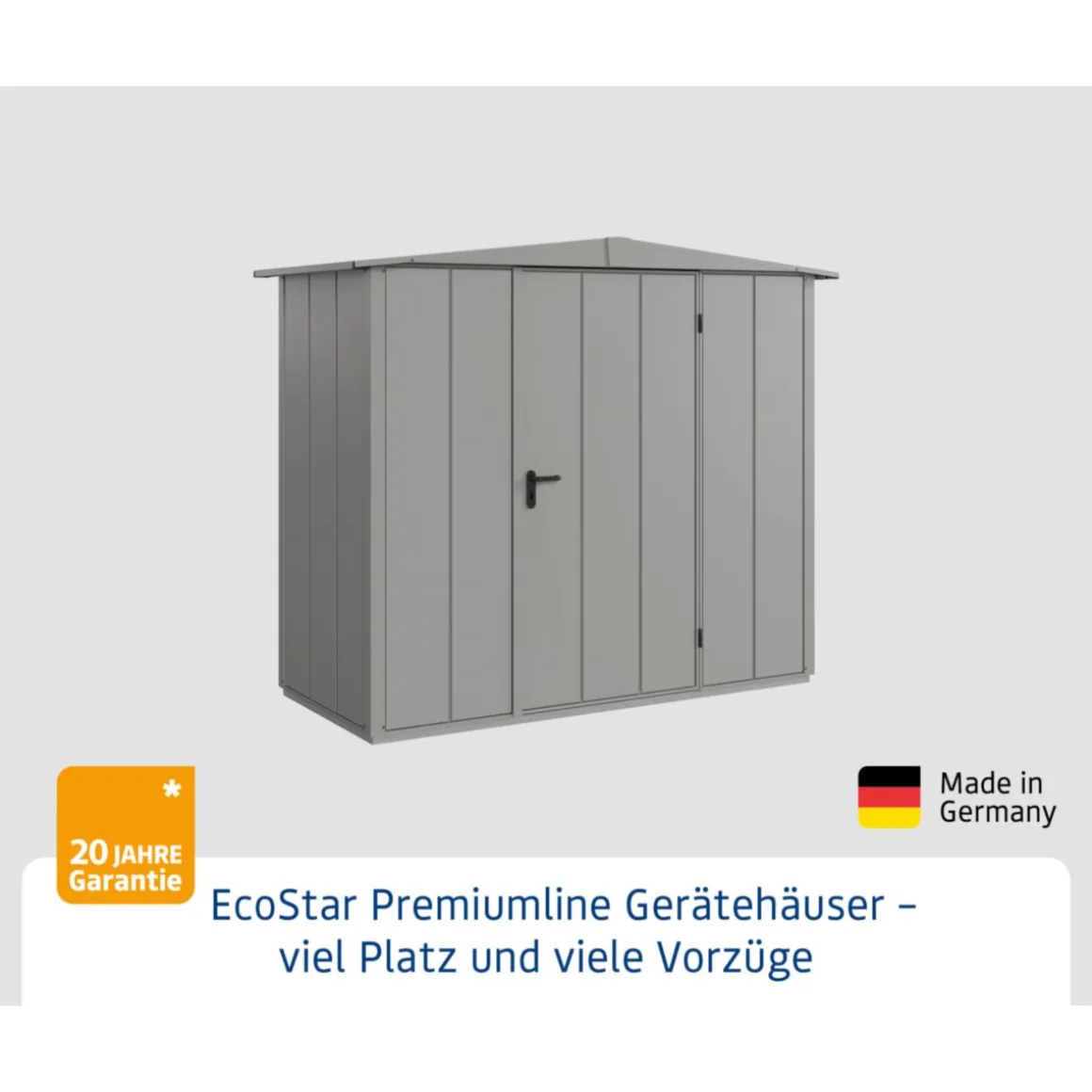 EcoStar Gerätehaus Elegant-STyp 1RAL9007 1 flg