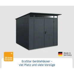 EcoStar Gerätehaus Trend-PTyp 2RAL7016 2 flg