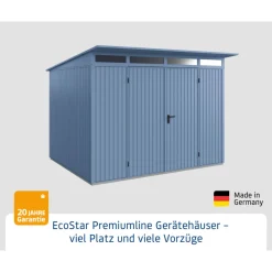 EcoStar Gerätehaus Trend-PTyp 3RAL5014 2 flg