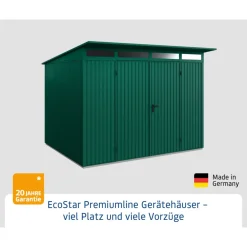 EcoStar Gerätehaus Trend-PTyp 3RAL6005 2 flg