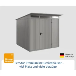 EcoStar Gerätehaus Trend-PTyp 2RAL9007 1 flg