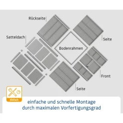 EcoStar Gerätehaus Trend-STyp 3RAL9007 1 flg