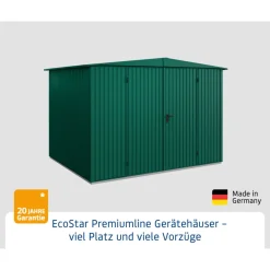 EcoStar Gerätehaus Trend-STyp 3RAL6005 2 flg