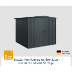 EcoStar Gerätehaus Trend-STyp 2RAL7016 2 flg