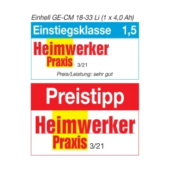 Einhell Akku-Rasenmäh-Set GE-CM 18/33 Li - Kit 4-teilig