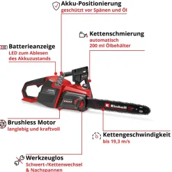 Einhell Professional Akku-Kettensäge GP-LC 36/40 Li BL-Solo