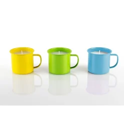 Flower Power Citronellakerze TAZA im Metalltöpfchen 11,5 x 8,8 x 7,5 cm