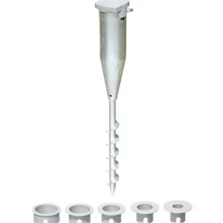 GAH Alberts Einschraub-Bodenhülse feuerverzinkt für Zaunpfähle 25-62 mm 570 mm lang