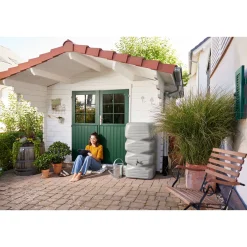 Garantia Gartentank Cubus 340 Liter betongrau