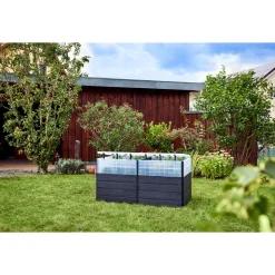 Garantia Hochbeet Ergo Quadro TurboPlus 2 L 80 Wood, inkl. FLORA Wassersparsystem