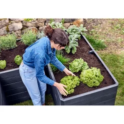 Garantia Hochbeet Ergo Quadro U L 75 Wood, inkl. FLORA Wassersparsystem