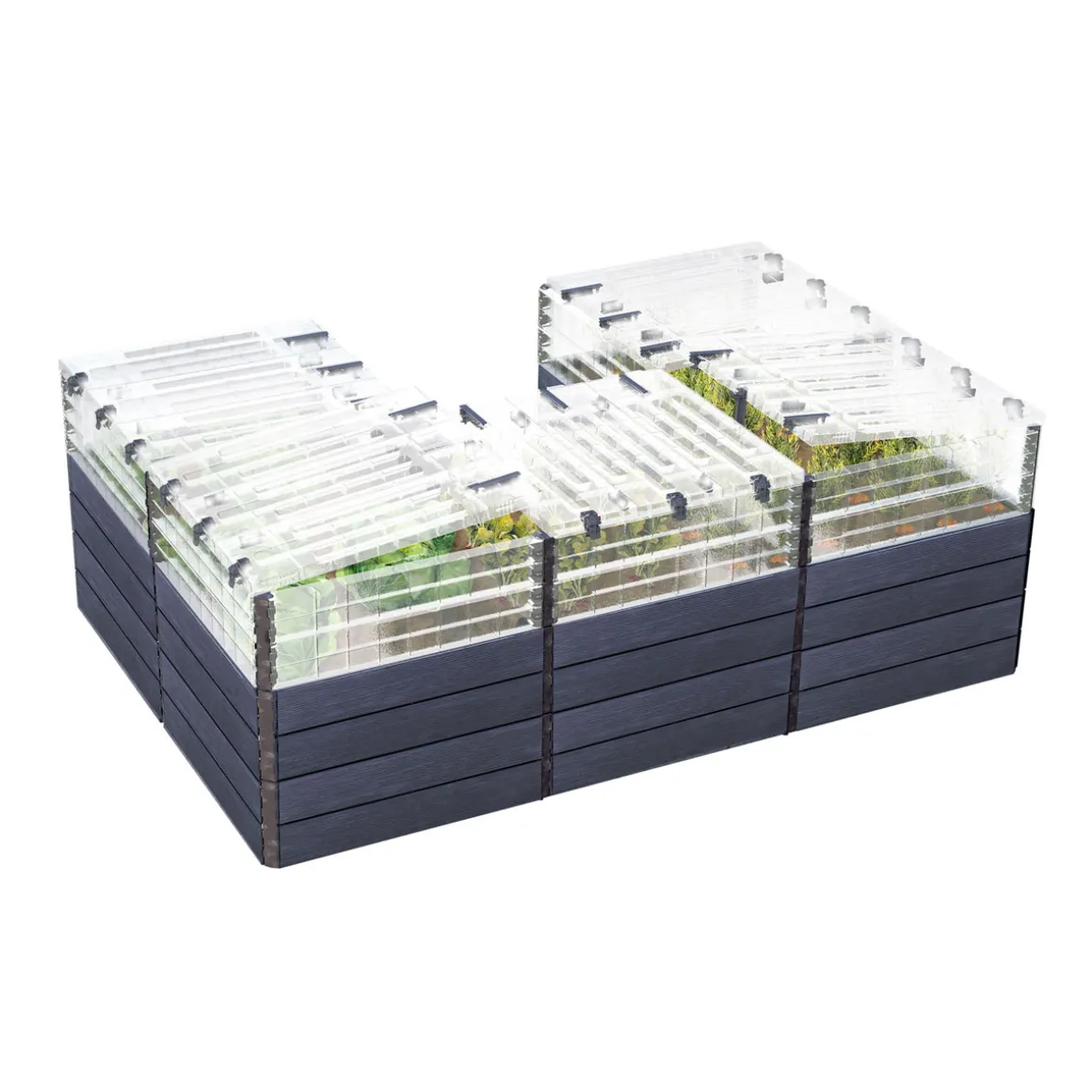 Garantia Hochbeet Ergo Quadro TurboPlus U L 80t Wood, inkl. FLORA Wassersparsystem