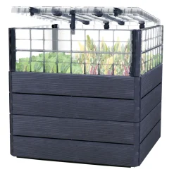 Garantia Hochbeet Ergo Quadro TurboPlus L 80 Wood, inkl. FLORA Wassersparsystem