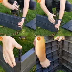 Garantia Hochbeet Ergo Quadro TurboPlus L 80 Wood, inkl. FLORA Wassersparsystem