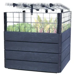 Garantia Hochbeet Ergo Quadro TurboPlus L 80 Stone, inkl. FLORA Wassersparsystem